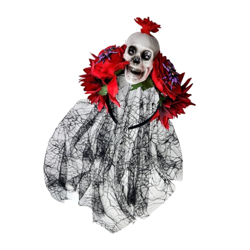 CHIZISX Halloween-Spinnennetz-Spitzen-Stirnband mit Punk-Totenkopf-Rosen-Verzierung für Cosplay, Mode und Festivals, dramatische Spinnennetz-Kopfbedeckung für Rollenspiele CHIZISX Halloween-Spinnennetz-Spitzen-Stirnband mit Punk-Totenkopf-Rosen-Verzierung für Cosplay, Mode und Festivals, dramatische Spinnennetz-Kopfbedeckung für Rollenspiele von CHIZISX