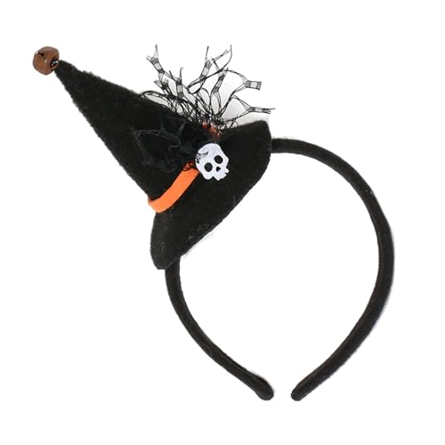CHIZISX Hexenhut Stirnbänder Halloween Party Kopfschmuck für Mädchen und Frauen Halloween Kostüm Zubehör Cosplay Stirnband Schädel Kopfschmuck CHIZISX Hexenhut Stirnbänder Halloween Party Kopfschmuck für Mädchen und Frauen Halloween Kostüm Zubehör Cosplay Stirnband Schädel Kopfschmuck von CHIZISX