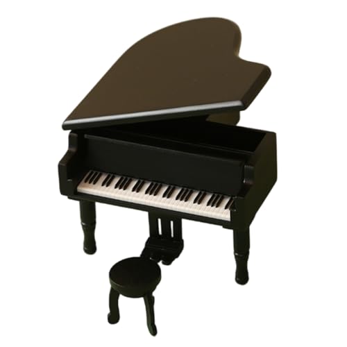 CHIZISX Klavier- und Hocker-Set, Zubehör für Garten, Büro, Display, Musikinstrument, Party-Dekoration, Musikinstrument, Ornament CHIZISX Klavier- und Hocker-Set, Zubehör für Garten, Büro, Display, Musikinstrument, Party-Dekoration, Musikinstrument, Ornament von CHIZISX