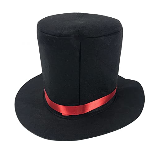 CHIZISX Schwarzer Zylinderhut Magier Zylinderhut Bowler Zylinderhut Verkleidung Kostüm Zauberer Bühnenhut von CHIZISX