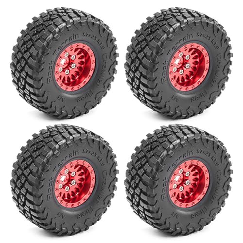 CHIZISX Set Von 4 Fernbedienungssteuer Gummi Radreifen Für Crawler Car Modelforor Fernbedienungszubehör von CHIZISX