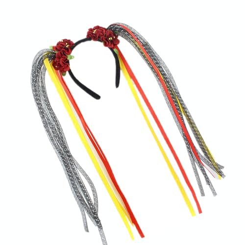 CHIZISX Skeleton Headwear Mit Rosen Mode Haarstücke Ornament Für Halloween Enthusiasten Und Partybesucher Kostümparty Kopfbedeckung von CHIZISX