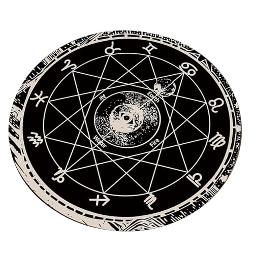 CHIZISX Sun Moon Astrologie Pendel Matte Tarots Gummi Tischdecke Schreibtisch Dekoration Tarots Kartenpolster Pendel Zeremonie Matte von CHIZISX