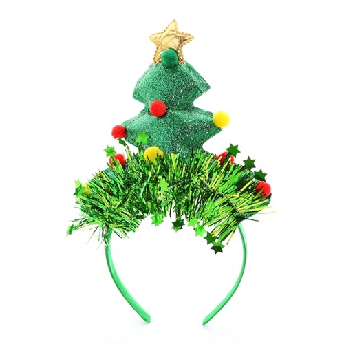 CHIZISX Verstellbarer Stoff Weihnachtsbaum Haar Accessoire Party Stirnband Für Erwachsene Kinder Saisonale Feierlichkeiten Und Fotos Holiday Party Stirnbänder von CHIZISX