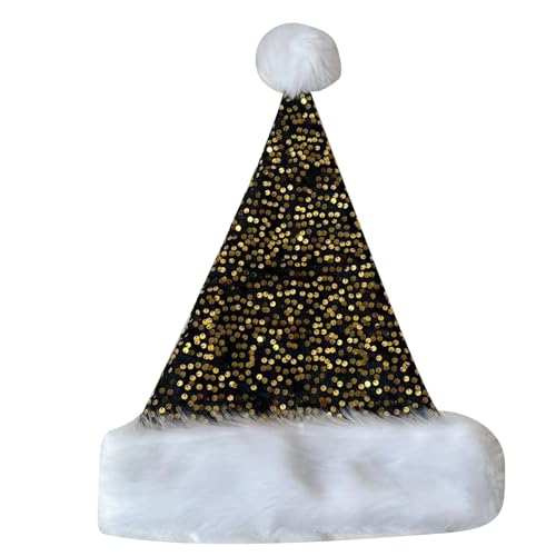 CHIZISX Warme Santa Hüte Blingbling Pailletten Verdicken Plüsch Für Weihnachts Weihnachten Neujahrsymbolkappen Mit Weißem Krempe CHIZISX Warme Santa Hüte Blingbling Pailletten Verdicken Plüsch Für Weihnachts Weihnachten Neujahrsymbolkappen Mit Weißem Krempe von CHIZISX