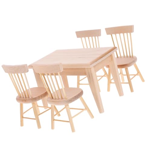 Miniaturtisch Und Stühle Setzen Realistisch 1/12 Dollhouses Accessoires Mit Interaktiver Kindermöbelspielset von CHIZISX