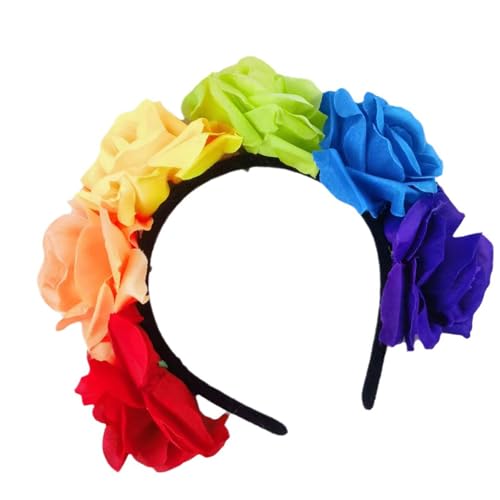 Rose Regenbogenkranz Kostüm Haar Reifen Für LGBTQ+ Buntes Blumenhaarstyling Für Live Show Stirnband Carnivals Blumenkranz Stirnband Rose Regenbogenkranz Kostüm Haar Reifen Für LGBTQ+ Buntes Blumenhaarstyling Für Live Show Stirnband Carnivals Blumenkranz Stirnband von CHIZISX