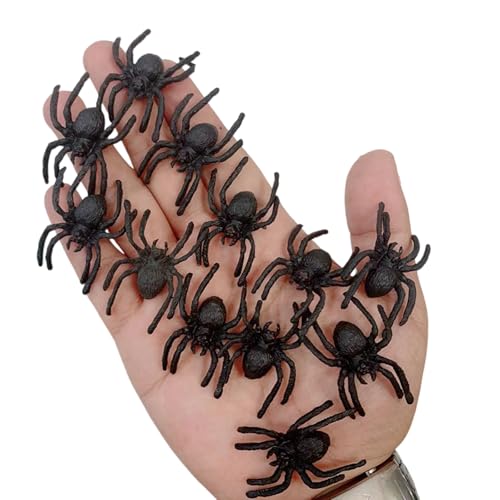 Sortierte Halloween PVC Spiders 12 Count for Children's Party Dekorationen Halloween Themed Mausspinnen Dekorationen Outdoor von CHIZISX