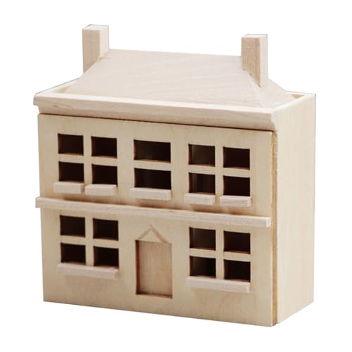 Vintage Cottage House Model Ornament Für Kinder Retro Cottage Figuren Desktop Miniatur Tun Spielequellen von CHIZISX