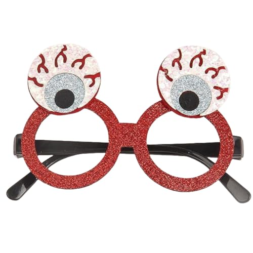 CHJIEXDEC Halloween-Brille, Spielzeug, Cosplay, Halloween, Partygeschenk, lustige Glitzer-Dekorationen für Erwachsene, Brille (Augapfel) von CHJIEXDEC