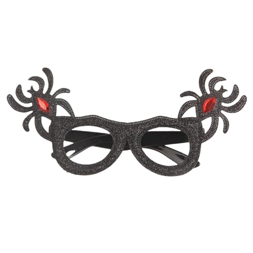 CHJIEXDEC Halloween-Brille, Spielzeug, Cosplay, Halloween, Partygeschenk, lustige Glitzer-Dekorationen für Erwachsene, Brille (quadratische Spinne) von CHJIEXDEC