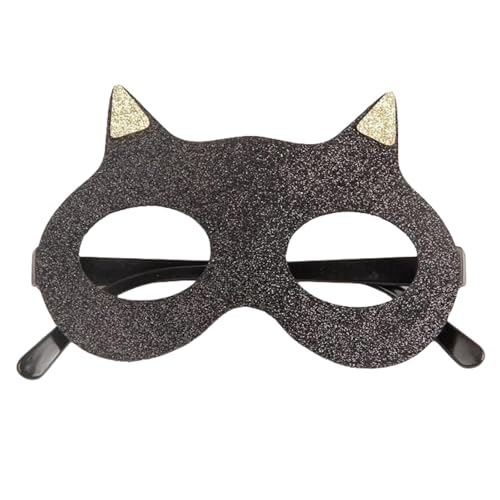 CHJIEXDEC Halloween-Brille, Spielzeug, Cosplay, Halloween, Partygeschenk, lustige Glitzer-Dekorationen für Erwachsene, Brille (schwarze Katze) von CHJIEXDEC