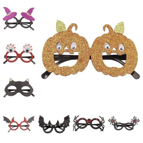 CHJIEXDEC Halloween-Brille, Spielzeug, Cosplay, Halloween, Partygeschenk, lustige Glitzer-Dekorationen für Erwachsene, Brillen (alle Stile) von CHJIEXDEC
