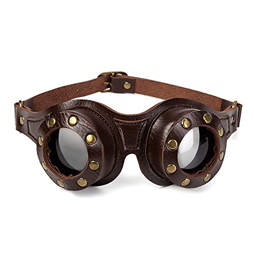 CHJIEXDEC Halloween-Steampunk-Brille, viktorianischer Stil, Luxusklasse, Festival, Rave-Brille, Vintage-Schweißen, Cosplay (A) von CHJIEXDEC