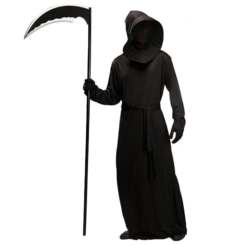 Halloween-Kostüm, Cosplay, Party-Outfit, Sensenmann-Kostüm für Erwachsene, Sensenmann-Kostüm für Herren, Verkleidung (Todessense ist nicht im Lieferumfang enthalten) von CHJIEXDEC
