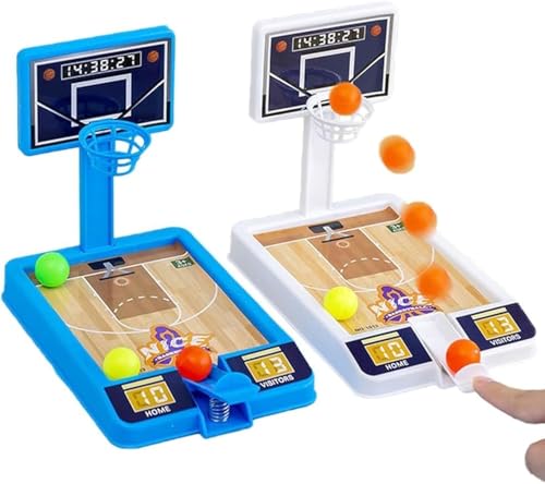 CHONGQILAO 2 Stücke Tisch Basketballspiel Spielzeug, Mini Tisch Basketball, Flipper Basketball, Desktop-Kinderspielzeug, Büro Desktop Basketball Partygeschenke, für Kinder und Erwachsene CHONGQILAO 2 Stücke Tisch Basketballspiel Spielzeug, Mini Tisch Basketball, Flipper Basketball, Desktop-Kinderspielzeug, Büro Desktop Basketball Partygeschenke, für Kinder und Erwachsene von CHONGQILAO