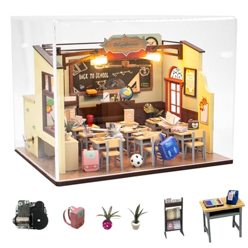 DIY Miniatur Puppenhaus Kit, DIY Miniatur Holz Puppenhaus Kit mit Staubschutz und Musik, 1:24 Mini Haus Kit Kreativer Raum für Geburtstagsgeschenk DIY Miniatur Puppenhaus Kit, DIY Miniatur Holz Puppenhaus Kit mit Staubschutz und Musik, 1:24 Mini Haus Kit Kreativer Raum für Geburtstagsgeschenk von CHOOYIH