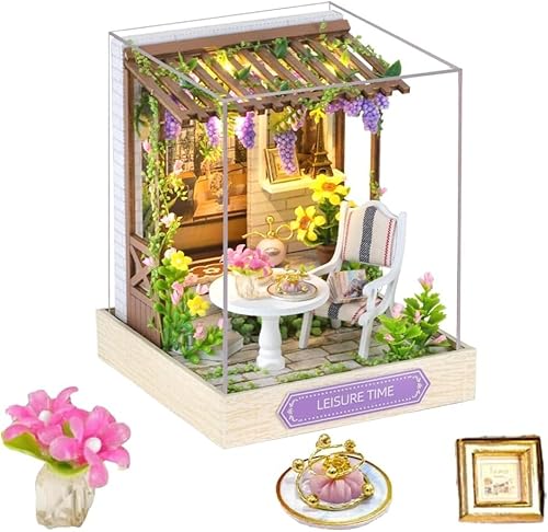 DIY Miniatur Puppenhaus Kit Holz Puppenhaus mit Staubschutz Miniatur Haus Kit Kreativraum Mini Haus Bausatz für Geburtstag DIY Miniatur Puppenhaus Kit Holz Puppenhaus mit Staubschutz Miniatur Haus Kit Kreativraum Mini Haus Bausatz für Geburtstag von CHOOYIH
