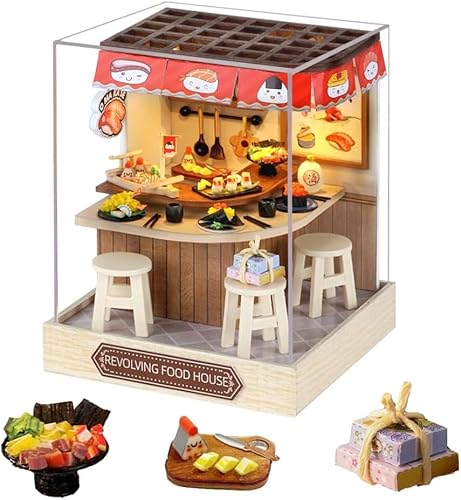 DIY Miniatur Puppenhaus Kit Holz Puppenhaus mit Staubschutz Miniatur Haus Kit Kreativraum Mini Haus Bausatz für Geburtstag DIY Miniatur Puppenhaus Kit Holz Puppenhaus mit Staubschutz Miniatur Haus Kit Kreativraum Mini Haus Bausatz für Geburtstag von CHOOYIH