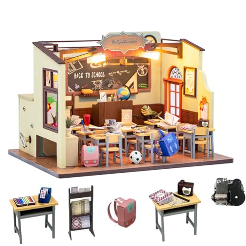 Miniatur-Puppenhaus-Set zum Selbermachen, Holzpuppenhaus für Erwachsene zum Bauen, Mini-Haus-Set, Weihnachts- und Geburtstagsgeschenke für erwachsene Freunde, Liebhaber Miniatur-Puppenhaus-Set zum Selbermachen, Holzpuppenhaus für Erwachsene zum Bauen, Mini-Haus-Set, Weihnachts- und Geburtstagsgeschenke für erwachsene Freunde, Liebhaber von CHOOYIH