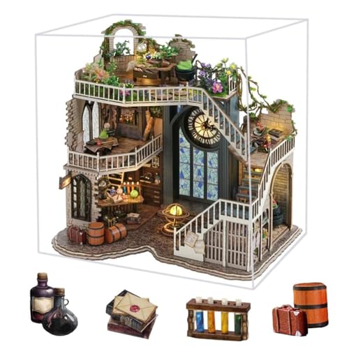 Miniatur-Puppenhaus-Set zum Selbermachen, mit Staubschutz, DIY-Miniaturhaus-Set, magisches Holz-Puppenhaus-Set, Basteln für Erwachsene, Freunde, Geburtstagsgeschenk Miniatur-Puppenhaus-Set zum Selbermachen, mit Staubschutz, DIY-Miniaturhaus-Set, magisches Holz-Puppenhaus-Set, Basteln für Erwachsene, Freunde, Geburtstagsgeschenk von CHOOYIH