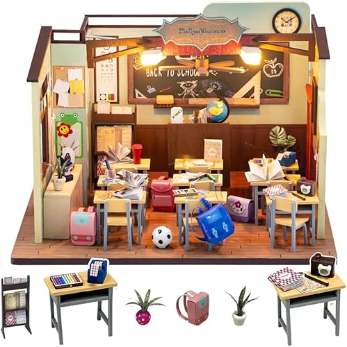 Miniaturhaus-Set zum Selbermachen, Miniatur-Puppenhaus-Set aus Holz mit LED-Licht, Maßstab 1:24, kleines Haus-Set, kreatives Zimmer als Geburtstagsgeschenk Miniaturhaus-Set zum Selbermachen, Miniatur-Puppenhaus-Set aus Holz mit LED-Licht, Maßstab 1:24, kleines Haus-Set, kreatives Zimmer als Geburtstagsgeschenk von CHOOYIH