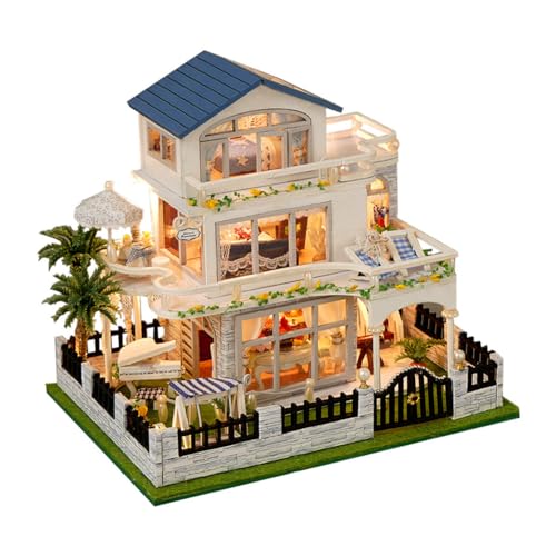 Puppenhaus, Miniatur, aus Holz, im europäischen Stil, Puppenhaus, DIY, Bausatz für Villa, 3D, kreatives Modell, Geschenke für Freunde und Verwandte Puppenhaus, Miniatur, aus Holz, im europäischen Stil, Puppenhaus, DIY, Bausatz für Villa, 3D, kreatives Modell, Geschenke für Freunde und Verwandte von CHOOYIH