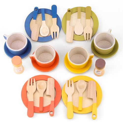 CHRI 26 STK Kinderküche Zubehör Holz, Spielküche Zubehör Holz Puppengeschirr CHRI 26 STK Kinderküche Zubehör Holz, Spielküche Zubehör Holz Puppengeschirr von CHRI