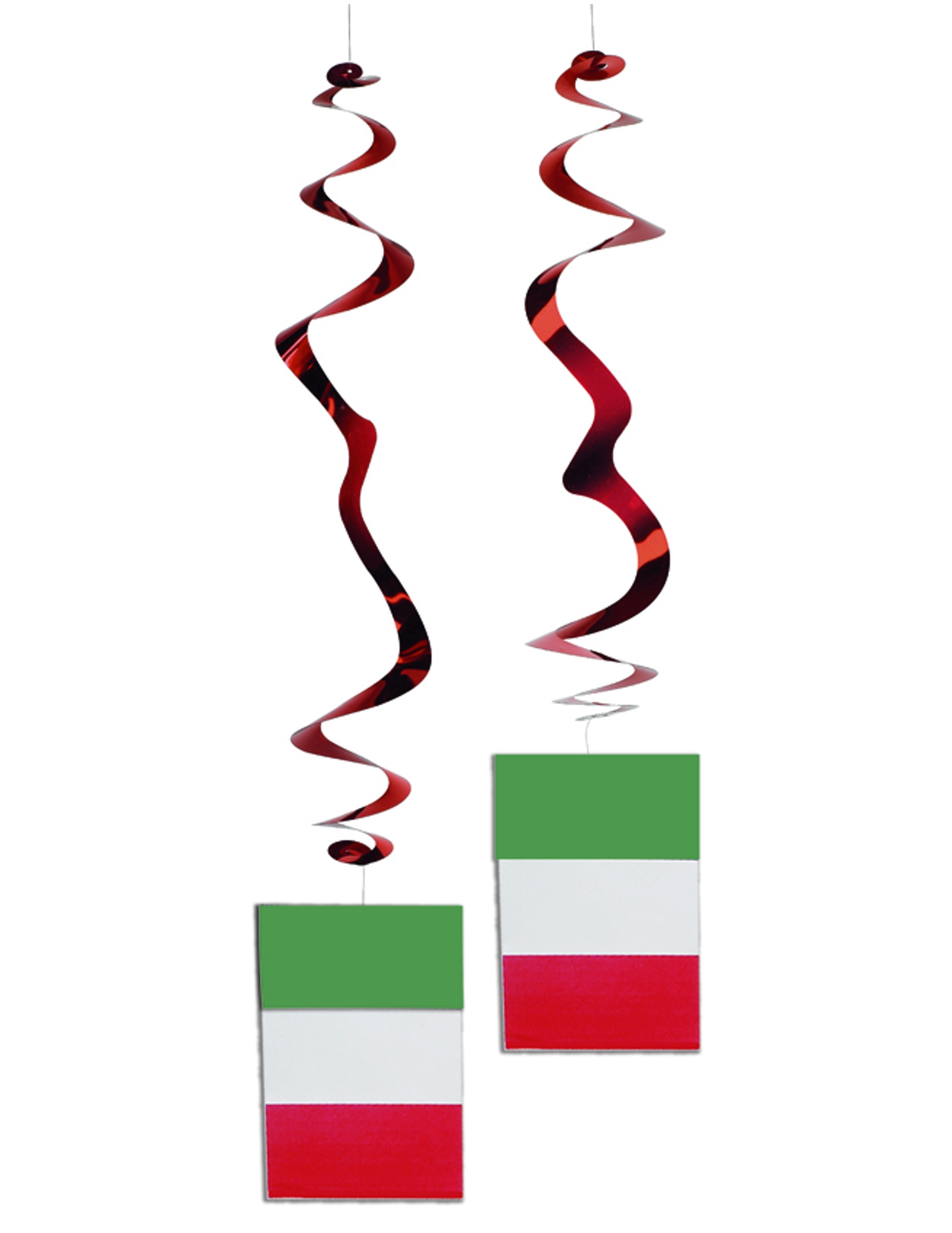 6 Metallspiralen mit Flagge Italien von CHRISTIANFABRICATIONS