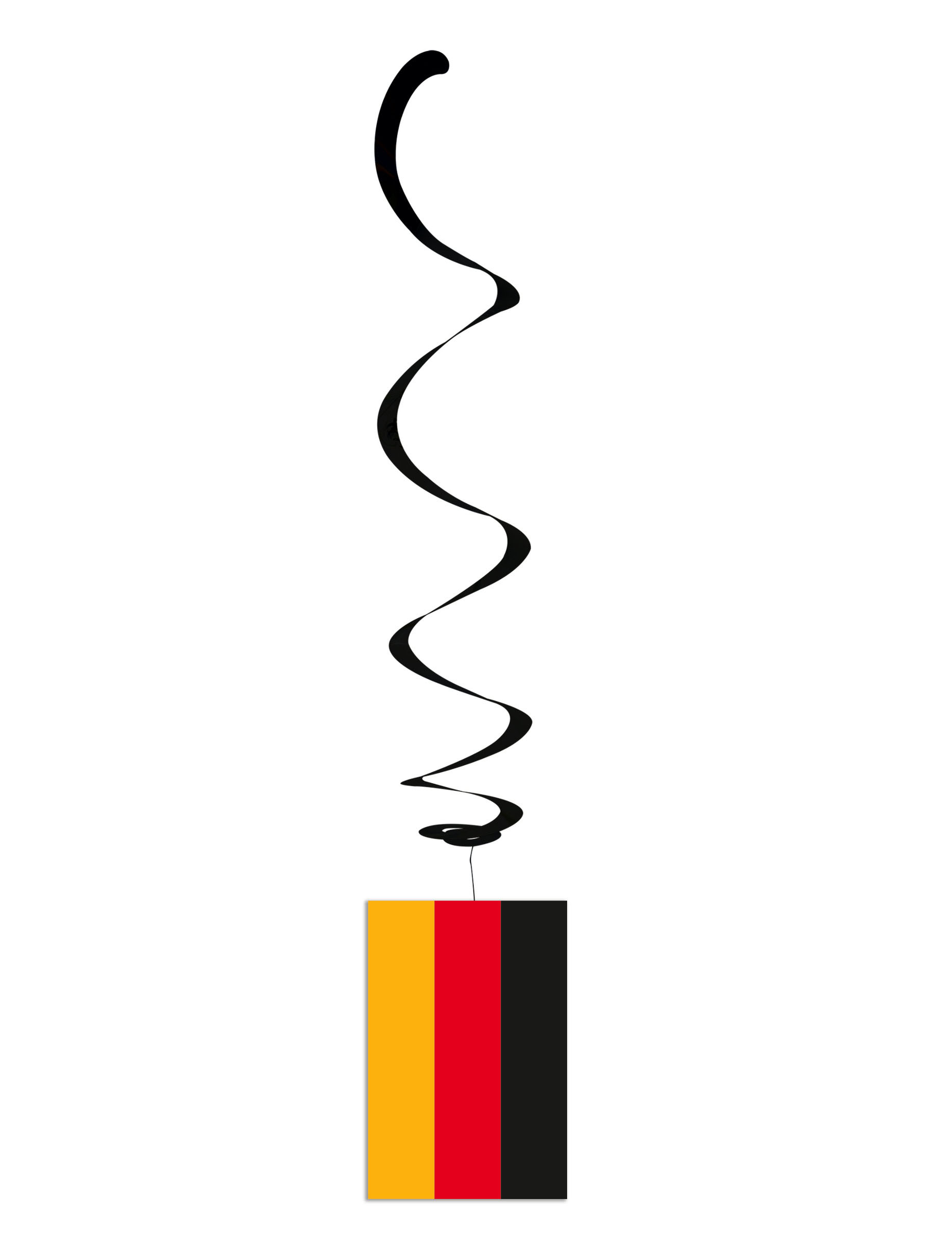 Hängespirale mit Deutschlandflagge 6 Stück schwarz-rot-gold 80cm von CHRISTIANFABRICATIONS
