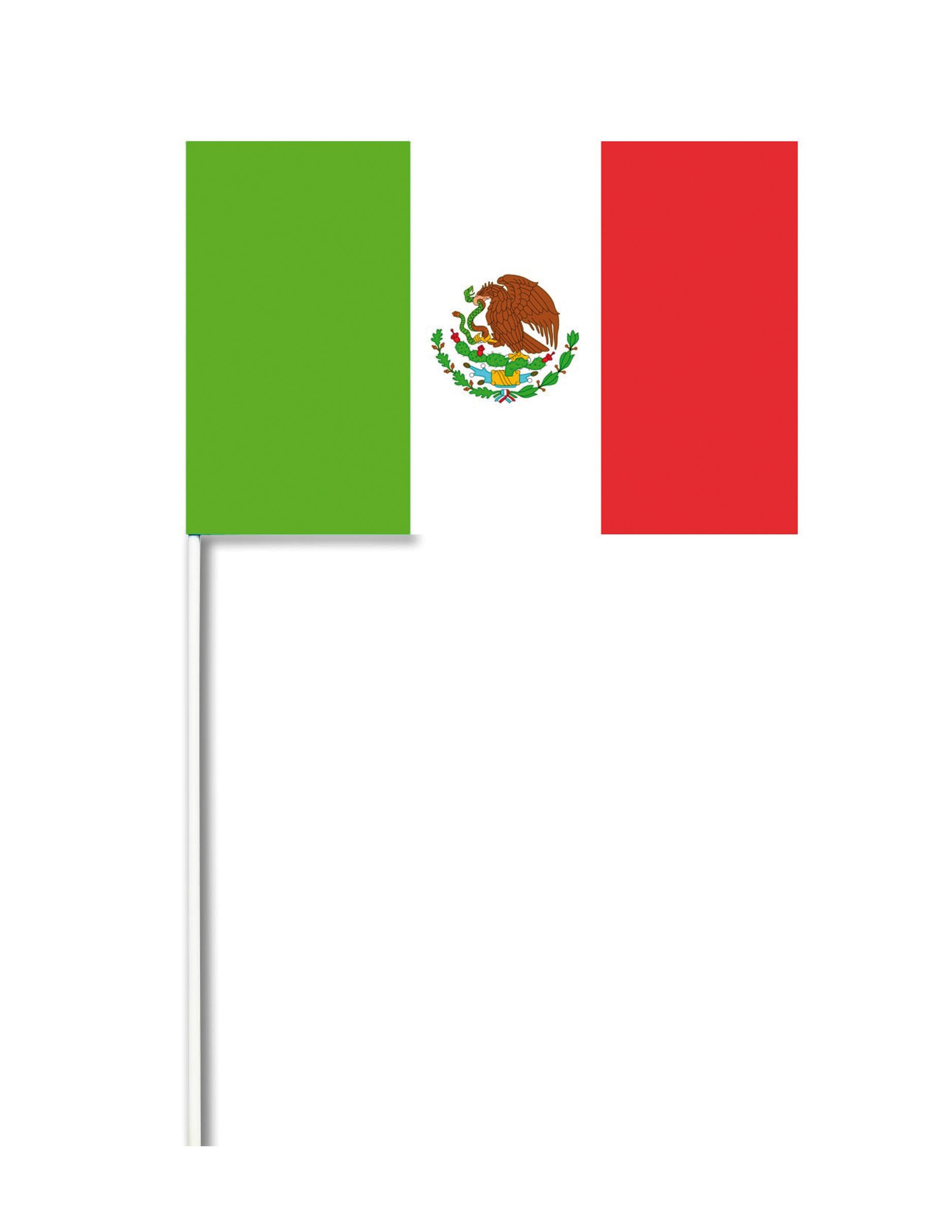 Mexikanische Flagge Mexiko-Fahne grün-weiss-rot 14x21cm von CHRISTIANFABRICATIONS