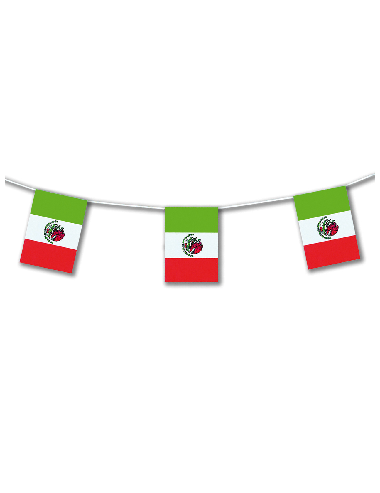 Mexiko-Girlande Partydeko grün-rot 5m von CHRISTIANFABRICATIONS