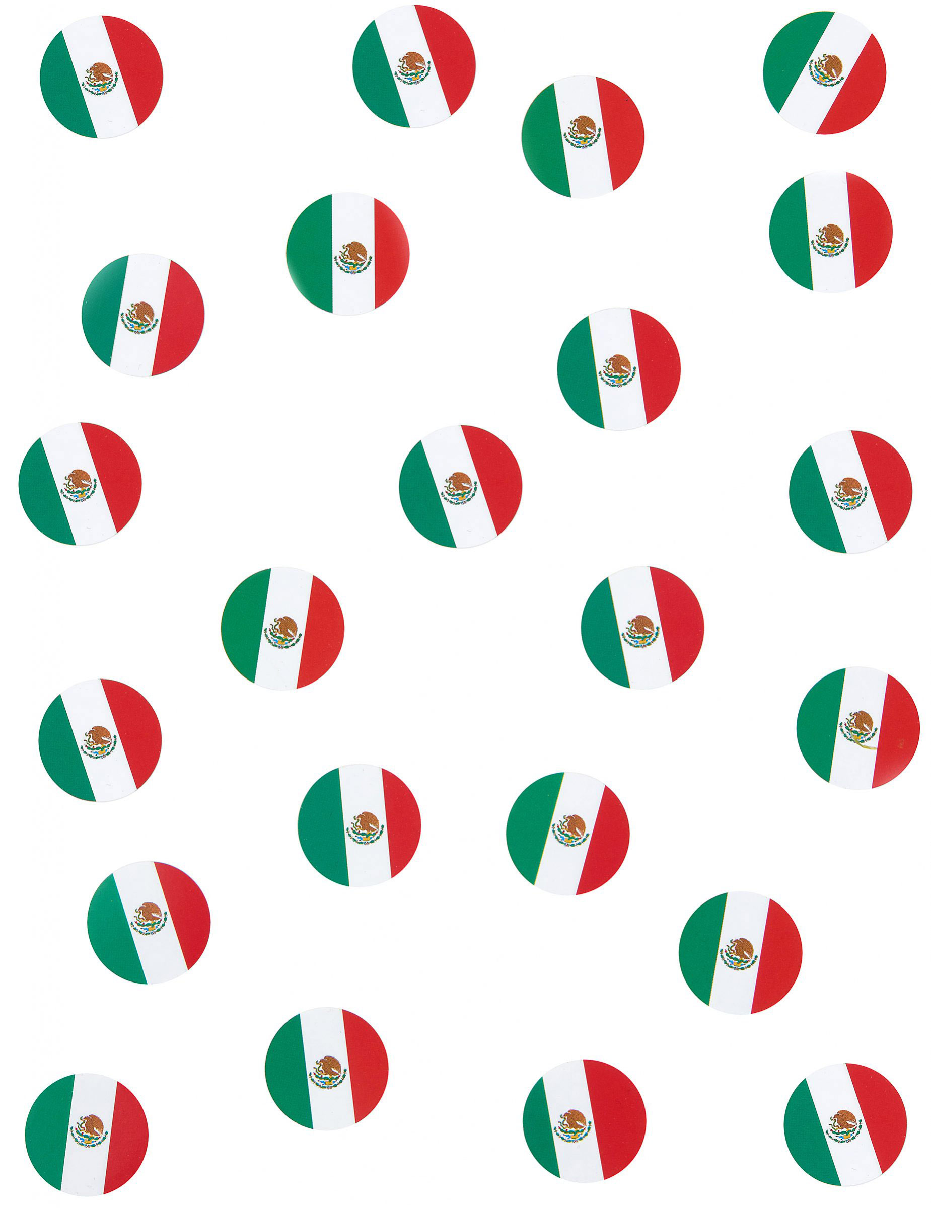 Mexiko-Konfetti Länder-Fanartikel 150 Stück grün-weiss-rot 40,8 g von CHRISTIANFABRICATIONS