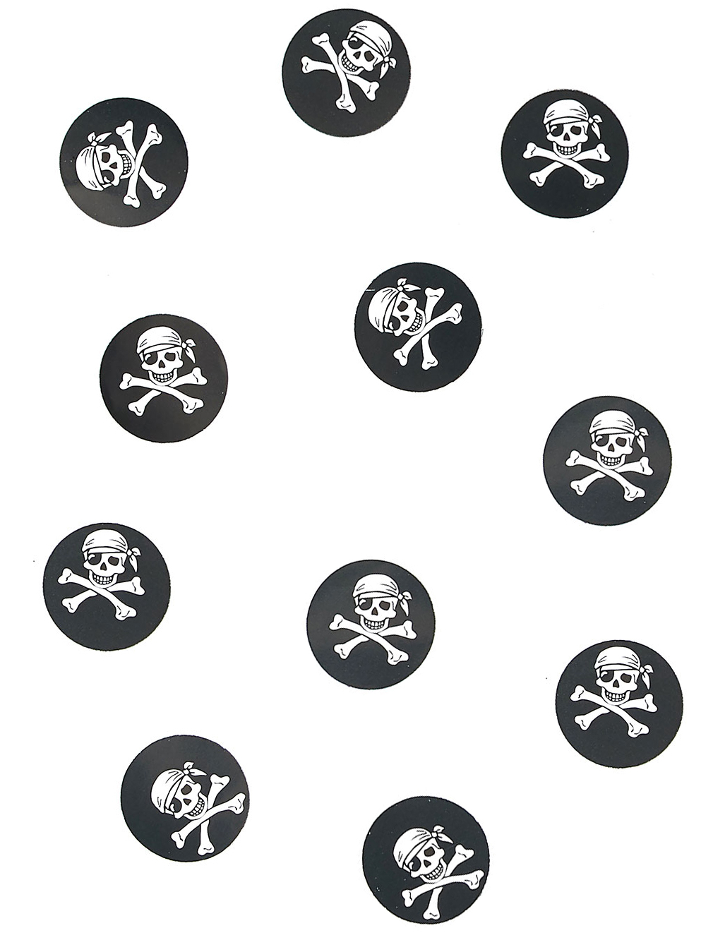 Piraten-Konfetti 150 Stück schwarz 18g von CHRISTIANFABRICATIONS
