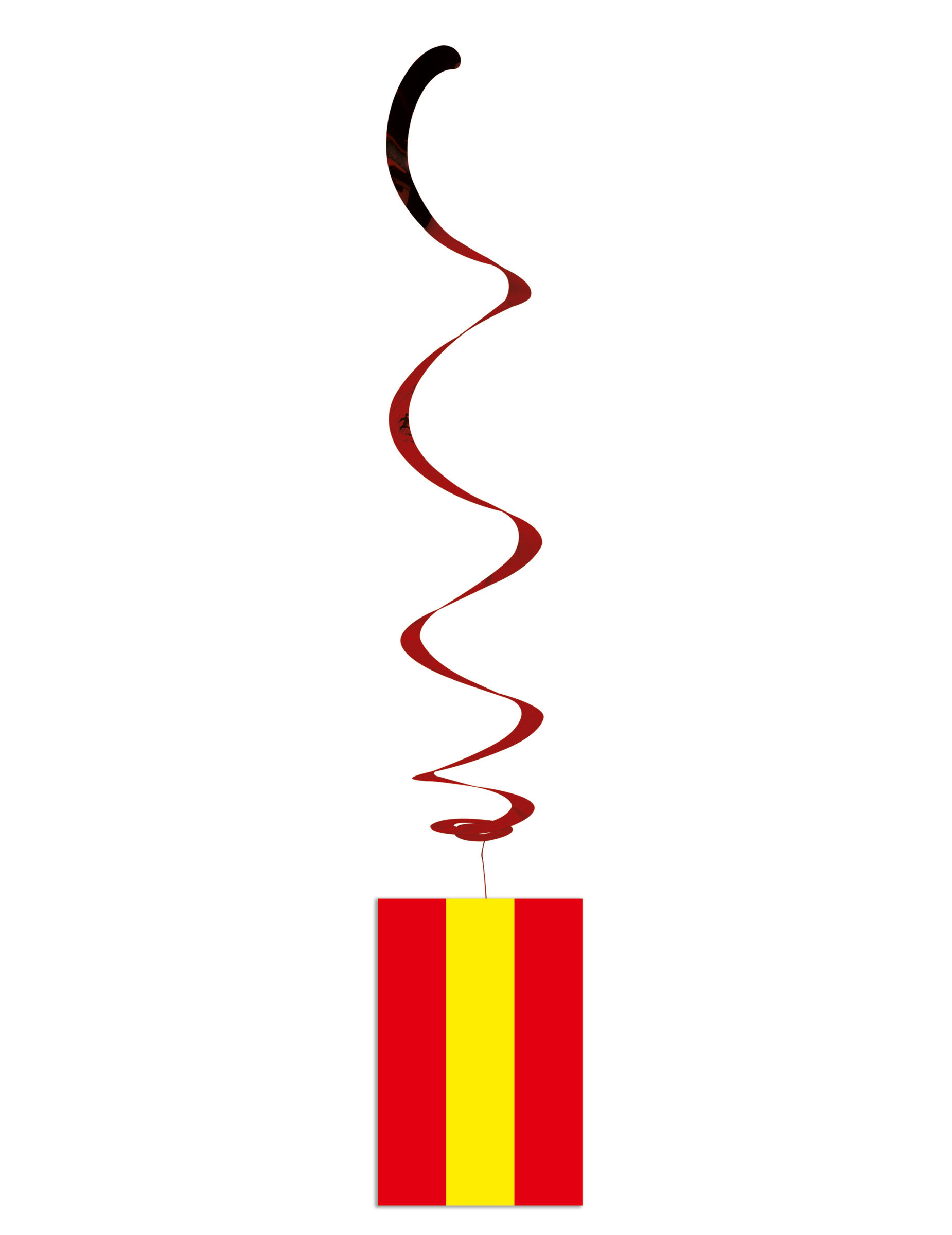 Spanien-Dekospiralen Länder-Fanartikel 6 Stück rot-gelb 80cm von CHRISTIANFABRICATIONS
