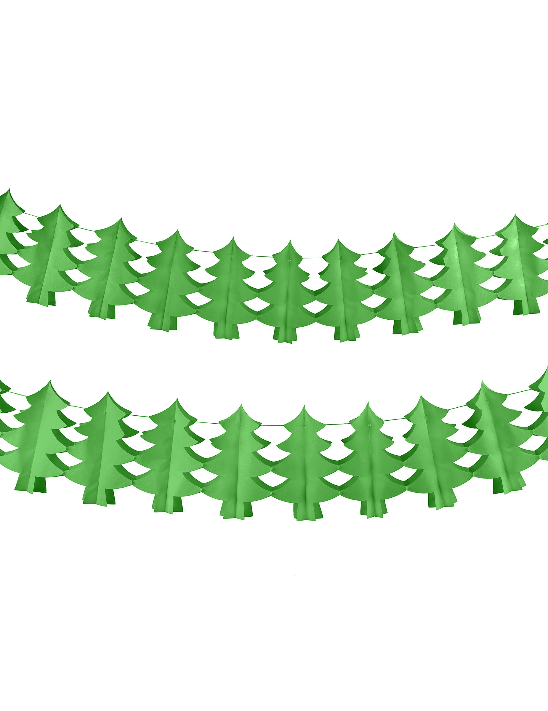 Tannenbaum-Girlande aus feuerfestem Papier grün 4,5 m von CHRISTIANFABRICATIONS
