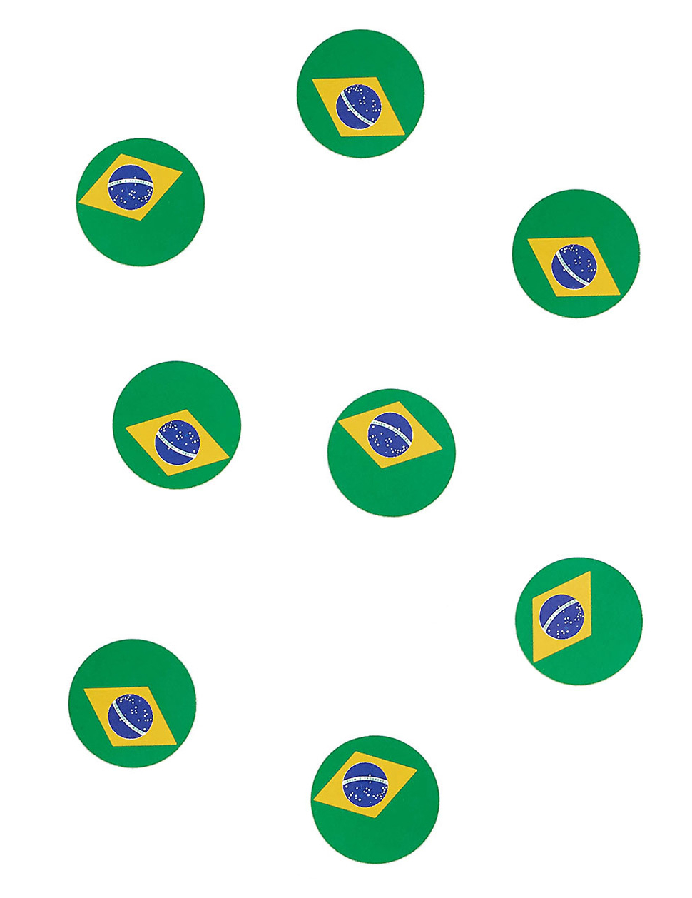 Tisch-Konfetti Brasilien Fanartikel Fussball 150 stück grün-gelb-blau 18g von CHRISTIANFABRICATIONS