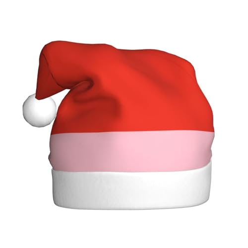 CHRYSM Festliche Weihnachtsmütze, langlebige Farbe, perfektes Accessoire für Feiertage, Erwachsenengröße, olide Farbe Pink) von CHRYSM