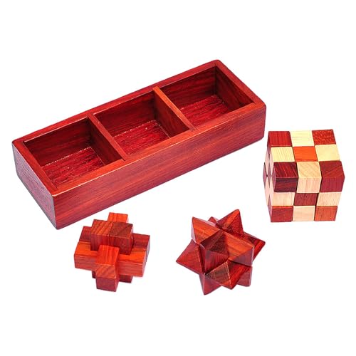 Knobelspiele Holz, 3D Knobelspiele für Erwachsene, Geschicklichkeitsspiele Erwachsene, Geduldsspiel für Erwachsene, Logikspiele für Erwachsene, Spielzeug Geschenk Set für Erwachsene & Kinder Knobelspiele Holz, 3D Knobelspiele für Erwachsene, Geschicklichkeitsspiele Erwachsene, Geduldsspiel für Erwachsene, Logikspiele für Erwachsene, Spielzeug Geschenk Set für Erwachsene & Kinder von CHSEEO