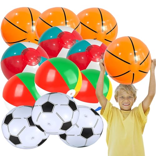 CHSG 12PCS Aufblasbare Strandbälle, 16cm, 4 Verschiedene Arten Von Bällen, Aufblasbare Strandbälle, Buntes Wasserball Set Pool Party Spielzeug, Passend Für Kinderwasserspiele Im Sommer CHSG 12PCS Aufblasbare Strandbälle, 16cm, 4 Verschiedene Arten Von Bällen, Aufblasbare Strandbälle, Buntes Wasserball Set Pool Party Spielzeug, Passend Für Kinderwasserspiele Im Sommer von CHSG