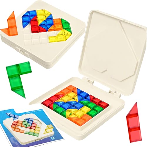 CHSG 2-Herzförmige Puzzles, Doppelseitig Spielbar, 120 Verschiedene Schwierigkeitsstufen, Antwortbroschüre Verfügbar, Smart Games, Iq Puzzle, Aufnahmebox, Können Erwachsene Und Kinder Spielen von CHSG