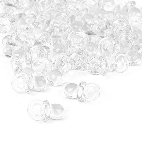 CHSYOO 100 x Mini Deko Schnuller Set, Konfetti Tischdeko Confetti Streudeko Mitgebsel Geschenk für Taufe Babyshower Babyparty Hochzeit Geburtstag Kinder Party, weiß CHSYOO 100 x Mini Deko Schnuller Set, Konfetti Tischdeko Confetti Streudeko Mitgebsel Geschenk für Taufe Babyshower Babyparty Hochzeit Geburtstag Kinder Party, weiß von CHSYOO