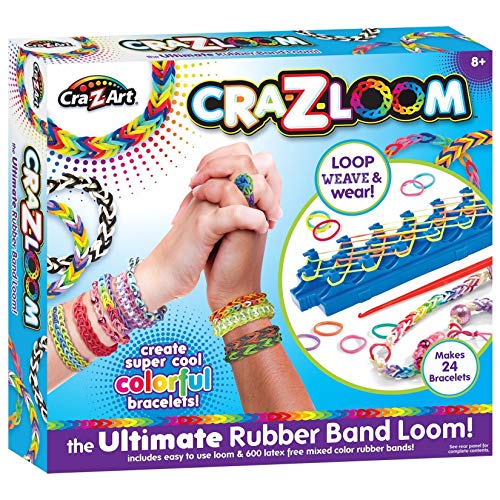 CHTK4 Crazloom Loom Band Toys, Creative Toy, Rubber Band Toy, Friendship Bracelets, Latex Free Loom Bands, 600 Loom Bands von CRA-Z-ART