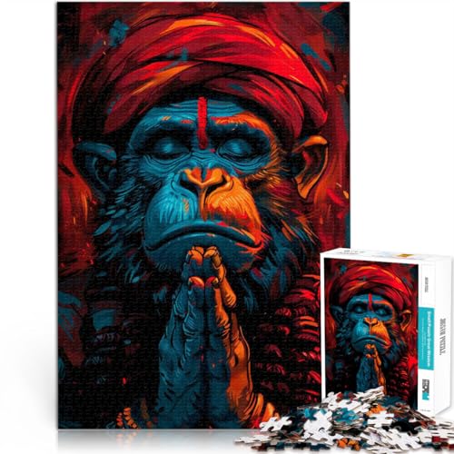 1000-Teile-Puzzle für Erwachsene Affenmeditation Aus Karton ab 14 Jahren Lernspiele Heimdekoration Wichtelgeschenke。Größe:26x38cm/10.2x14.9Zoll 1000-Teile-Puzzle für Erwachsene Affenmeditation Aus Karton ab 14 Jahren Lernspiele Heimdekoration Wichtelgeschenke。Größe:26x38cm/10.2x14.9Zoll von CHTLIFQ