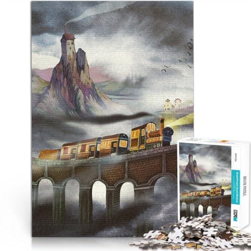 1000-Teile-Puzzle für Erwachsene Bahnreisen Aus Holz ab 14 Jahren Heimdekoration Schenkung von Kunstwerken。Größe:50x75cm/19.6x29.5Zoll 1000-Teile-Puzzle für Erwachsene Bahnreisen Aus Holz ab 14 Jahren Heimdekoration Schenkung von Kunstwerken。Größe:50x75cm/19.6x29.5Zoll von CHTLIFQ