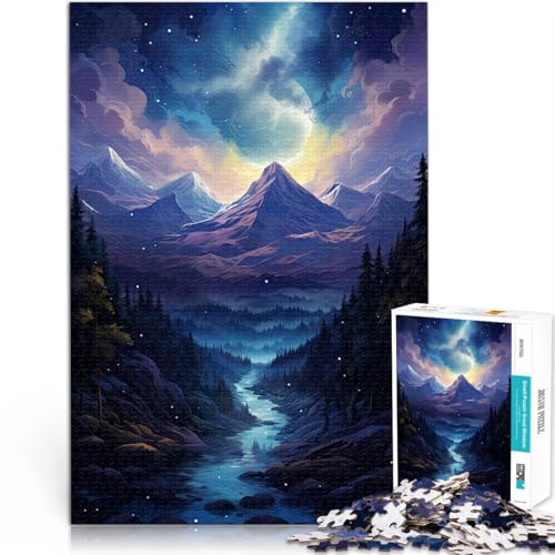1000-Teile-Puzzle für Erwachsene Berge bei Nacht Aus Karton ab 14 Jahren Analyse und Logik Geburtstagsgeschenke。Größe:26x38cm/10.2x14.9Zoll 1000-Teile-Puzzle für Erwachsene Berge bei Nacht Aus Karton ab 14 Jahren Analyse und Logik Geburtstagsgeschenke。Größe:26x38cm/10.2x14.9Zoll von CHTLIFQ