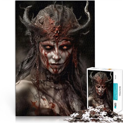 1000-Teile-Puzzle für Erwachsene Dämonin Aus Karton ab 14 Jahren Familienspiel für und EIN Kunstwerk。Größe:26x38cm/10.2x14.9Zoll 1000-Teile-Puzzle für Erwachsene Dämonin Aus Karton ab 14 Jahren Familienspiel für und EIN Kunstwerk。Größe:26x38cm/10.2x14.9Zoll von CHTLIFQ