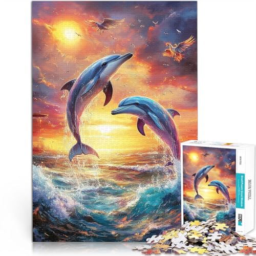 1000-Teile-Puzzle für Erwachsene Delphine springen Regenbogen Sonnenuntergang Aus Holz ab 14 Jahren Unmögliches Spiel Geschenke zum 。Größe:50x75cm/19.6x29.5Zoll 1000-Teile-Puzzle für Erwachsene Delphine springen Regenbogen Sonnenuntergang Aus Holz ab 14 Jahren Unmögliches Spiel Geschenke zum 。Größe:50x75cm/19.6x29.5Zoll von CHTLIFQ
