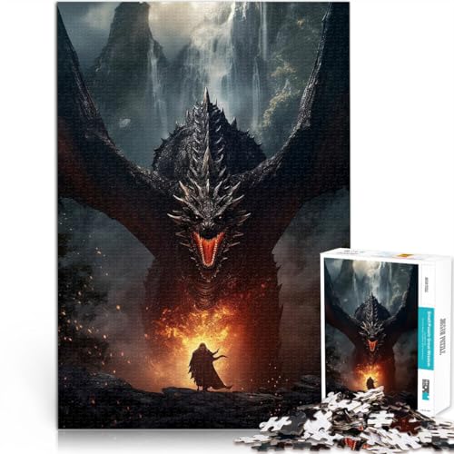 1000-Teile-Puzzle für Erwachsene Dragonborns Vermächtnis Aus Karton ab 14 Jahren Anti-Stress-Spielzeug Tolle Geschenke und Spielzeuge。Größe：26x38cm/10.2x14.9Zoll von CHTLIFQ