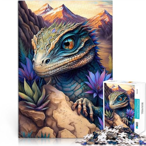 1000-Teile-Puzzle für Erwachsene Eidechse Fantasievoll Aus Holz ab 14 Jahren Lernspiele, Heimdekorationsspiel. Spiele Spielzeug Geschenk。Größe:50x75cm/19.6x29.5Zoll 1000-Teile-Puzzle für Erwachsene Eidechse Fantasievoll Aus Holz ab 14 Jahren Lernspiele, Heimdekorationsspiel. Spiele Spielzeug Geschenk。Größe:50x75cm/19.6x29.5Zoll von CHTLIFQ